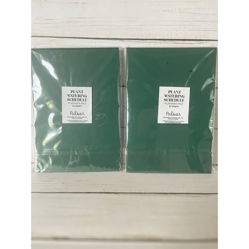 Pulsar Plant Watering Weekly Schedule Pads Set 2 60 Sheets Each Gifts 5.8”x8.3”